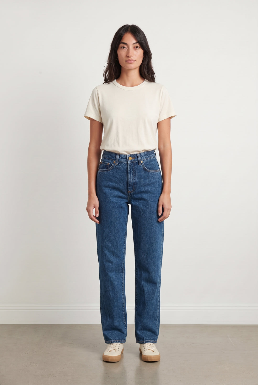 Jean Bleu Indigène - Taille S/36 de la marque Petite Mendigote | PARAD123781 - Vendu par Paradigme - Image 1