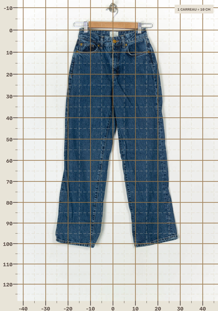 Jean Bleu Indigène - Taille S/36 de la marque Petite Mendigote | PARAD123781 - Vendu par Paradigme - Image 4