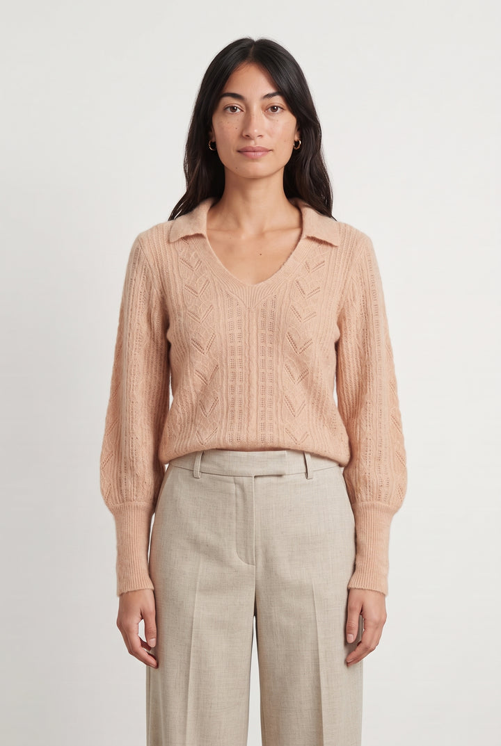Pull Rose - Taille S/36 de la marque Caroll | PARAD123785 - Vendu par Paradigme - Image 1