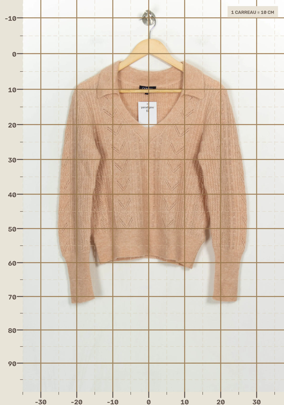 Pull Rose - Taille S/36 de la marque Caroll | PARAD123785 - Vendu par Paradigme - Image 4