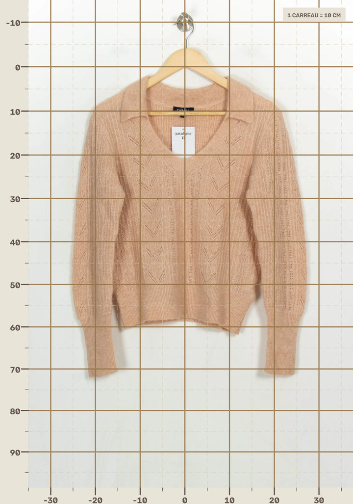 Pull Rose - Taille S/36 de la marque Caroll | PARAD123785 - Vendu par Paradigme - Image 4