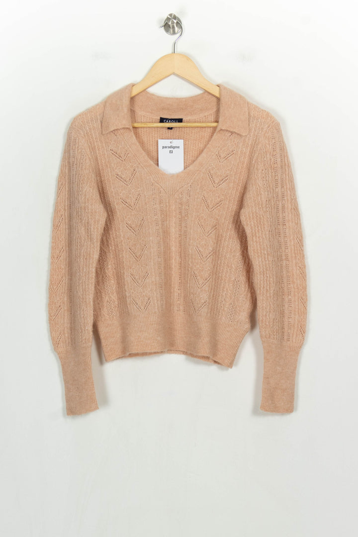 Pull Rose - Taille S/36 de la marque Caroll | PARAD123785 - Vendu par Paradigme - Image 2