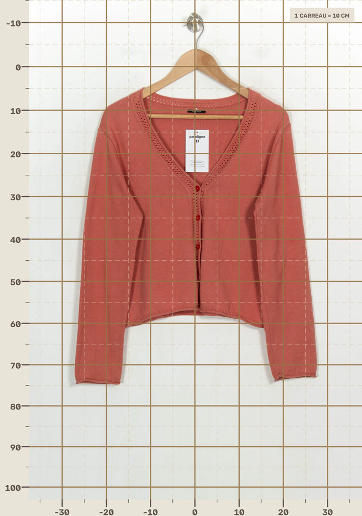 Cardigan Rose - Taille M/38 de la marque One Step | PARAD123787 - Vendu par Paradigme - Image 4