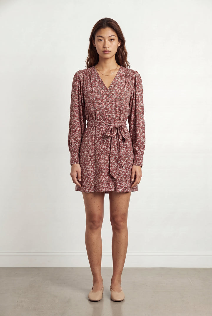 Robe Portefeuille Rouge et Blanc - Taille M/38 de la marque Caroll | PARAD123788 - Vendu par Paradigme - Image 1