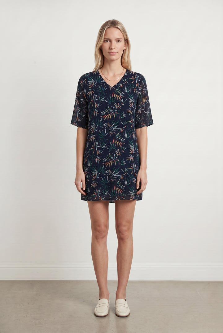 Robe Bleu à Motifs - Taille M/38 de la marque La Fée Maraboutée | PARAD123789 - Vendu par Paradigme - Image 1