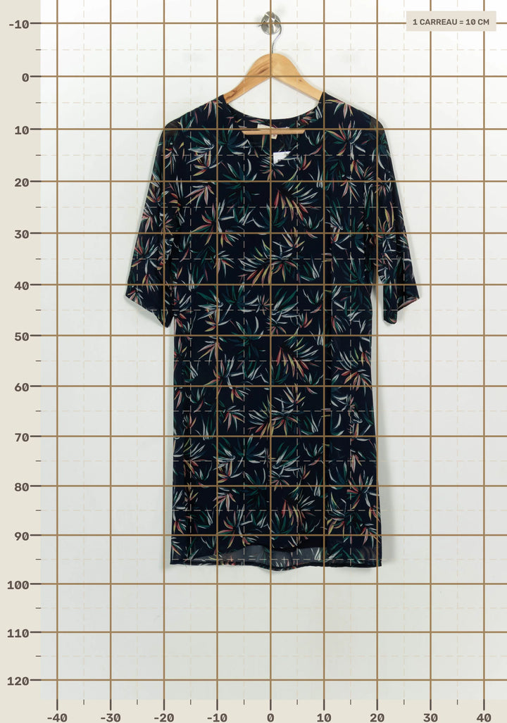 Robe Bleu à Motifs - Taille M/38 de la marque La Fée Maraboutée | PARAD123789 - Vendu par Paradigme - Image 4