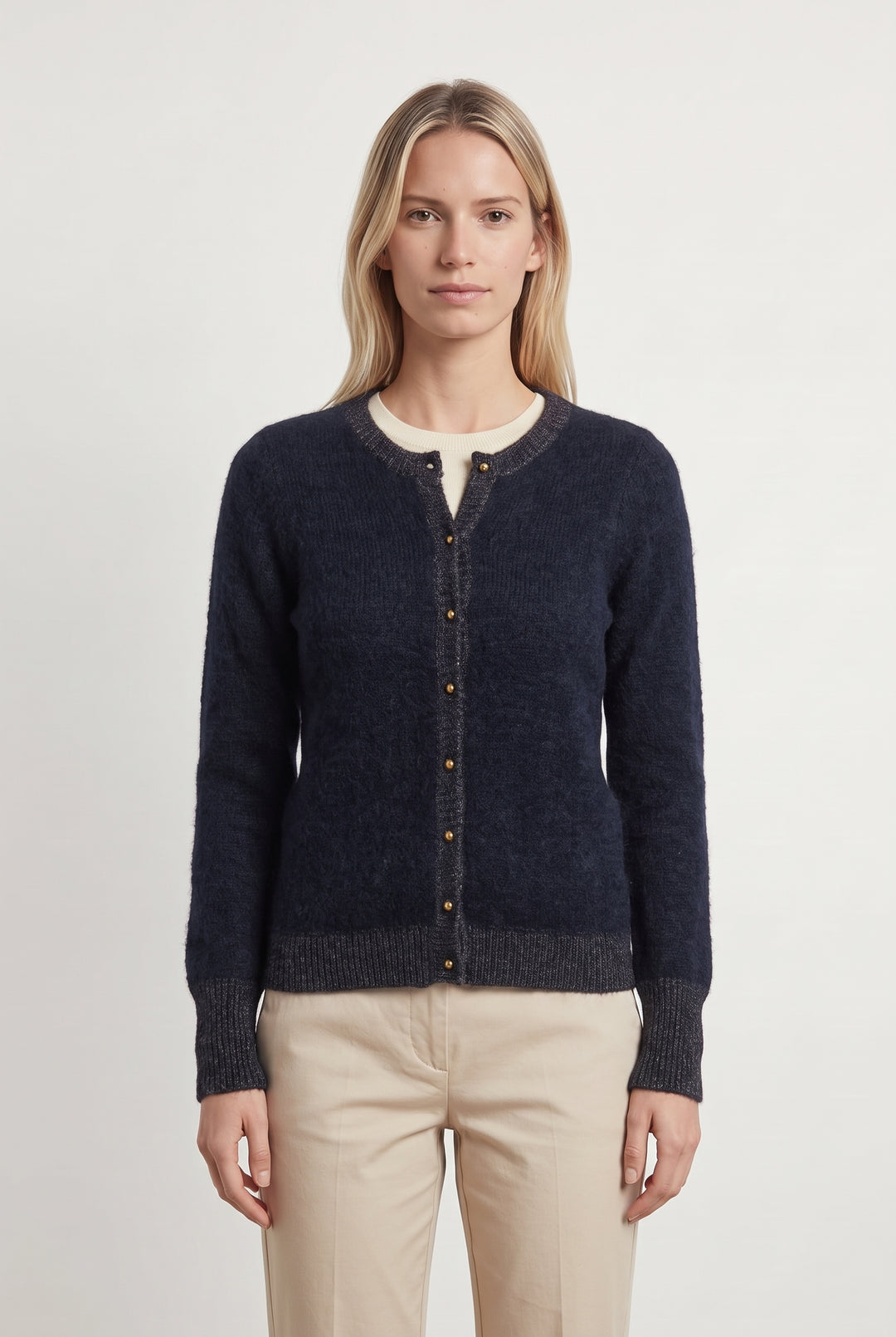 Cardigan Bleu et Gris - Taille S/36 de la marque Caroll | PARAD123790 - Vendu par Paradigme - Image 1