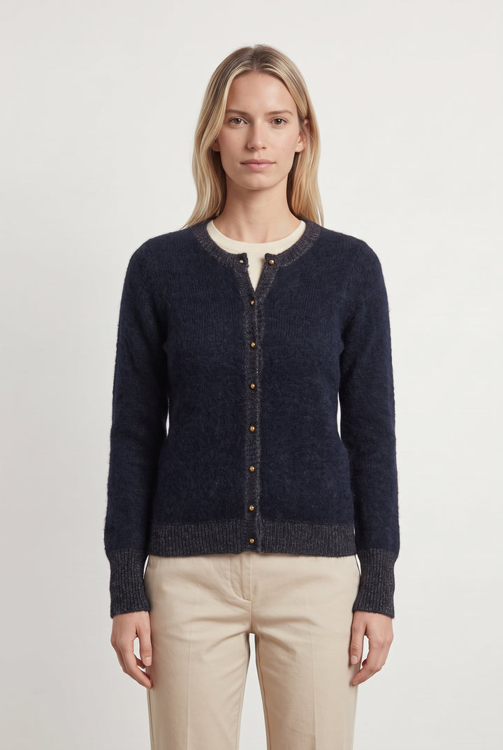 Cardigan Bleu et Gris - Taille S/36 de la marque Caroll | PARAD123790 - Vendu par Paradigme - Image 1