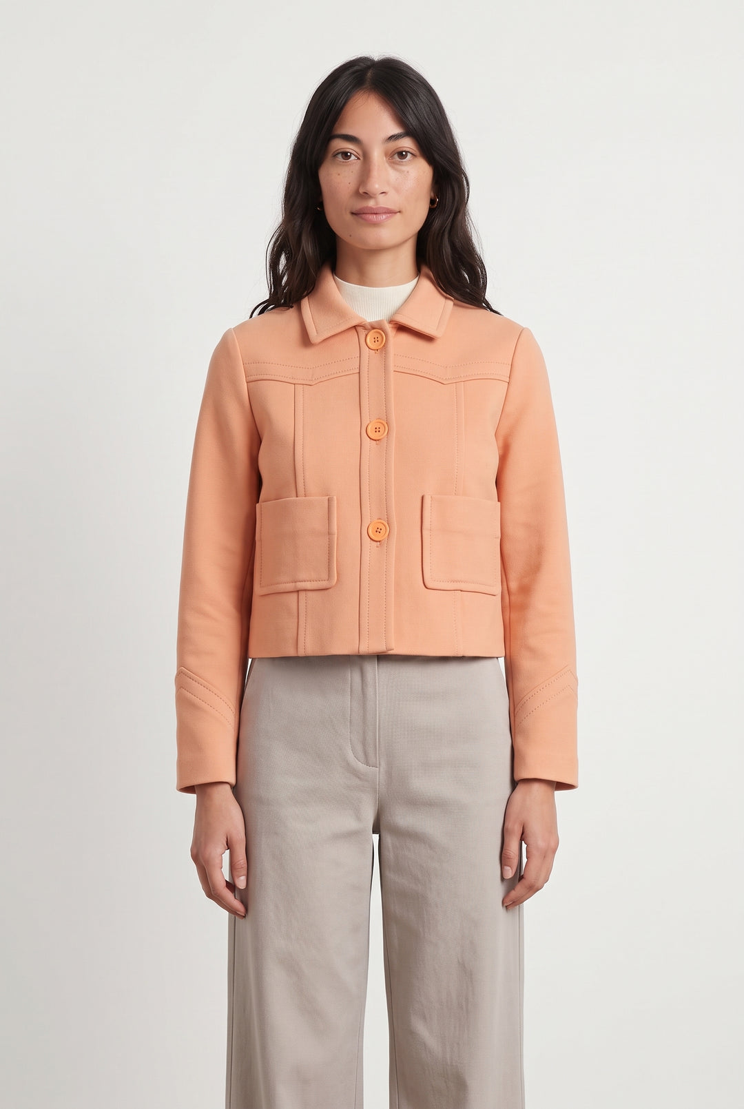 Veste Courte Orange - Taille S/36 de la marque Maje | PARAD123793 - Vendu par Paradigme - Image 1