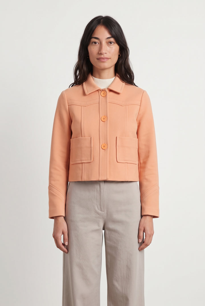 Veste Courte Orange - Taille S/36 de la marque Maje | PARAD123793 - Vendu par Paradigme - Image 1