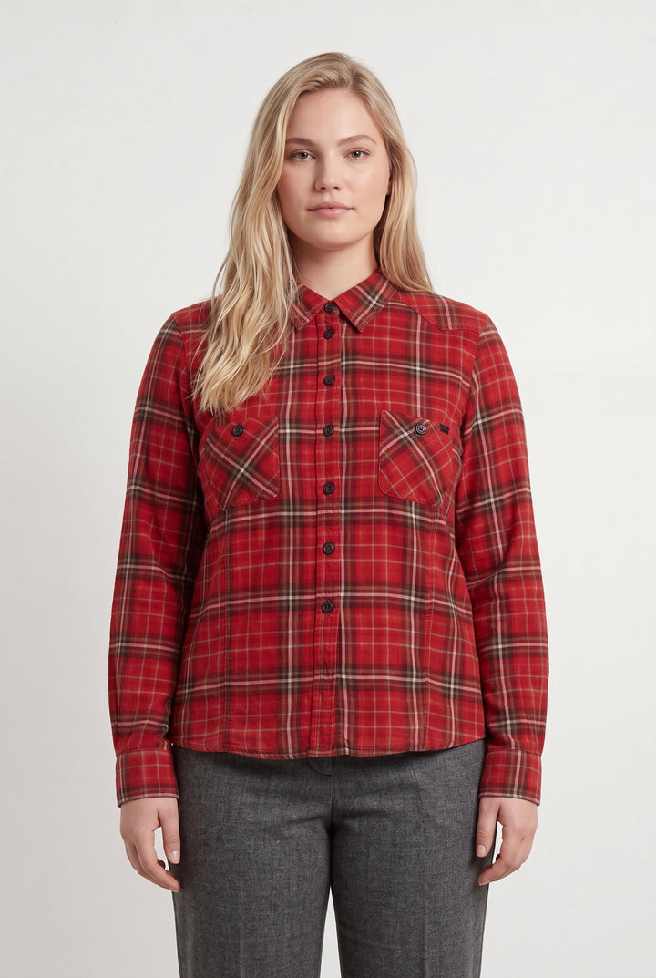 Chemise à Carreaux Rouge et Noir - Taille XL/42 de la marque IKKS | PARAD123798 - Vendu par Paradigme - Image 1
