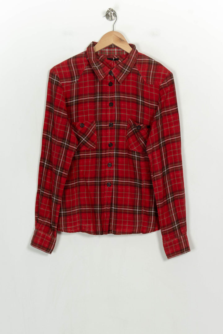 Chemise à Carreaux Rouge et Noir - Taille XL/42 de la marque IKKS | PARAD123798 - Vendu par Paradigme - Image 2