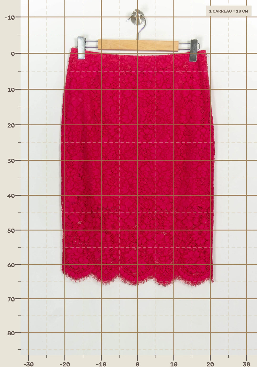 Jupe Crayon Rose - Taille L/40 de la marque Claudie Pierlot | PARAD123800 - Vendu par Paradigme - Image 4