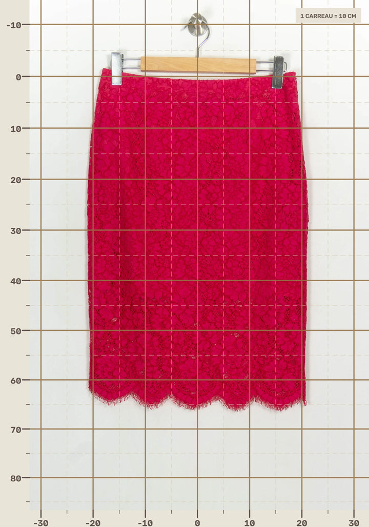 Jupe Crayon Rose - Taille L/40 de la marque Claudie Pierlot | PARAD123800 - Vendu par Paradigme - Image 4