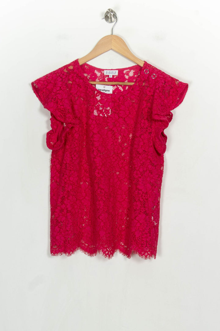 Blouse Rose - Taille L/40 de la marque Claudie Pierlot | PARAD123801 - Vendu par Paradigme - Image 2