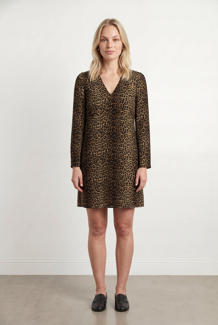 Robe Courte Beige et Noire - Taille L/40 de la marque ZAPA | PARAD123805 - Vendu par Paradigme - Image 1