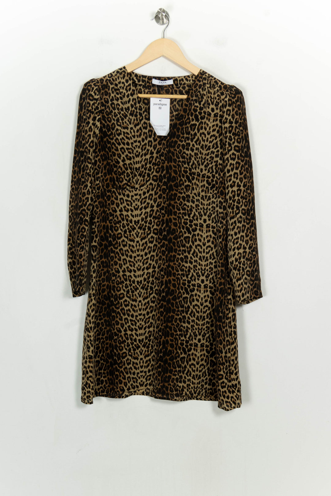 Robe Courte Beige et Noire - Taille L/40 de la marque ZAPA | PARAD123805 - Vendu par Paradigme - Image 2