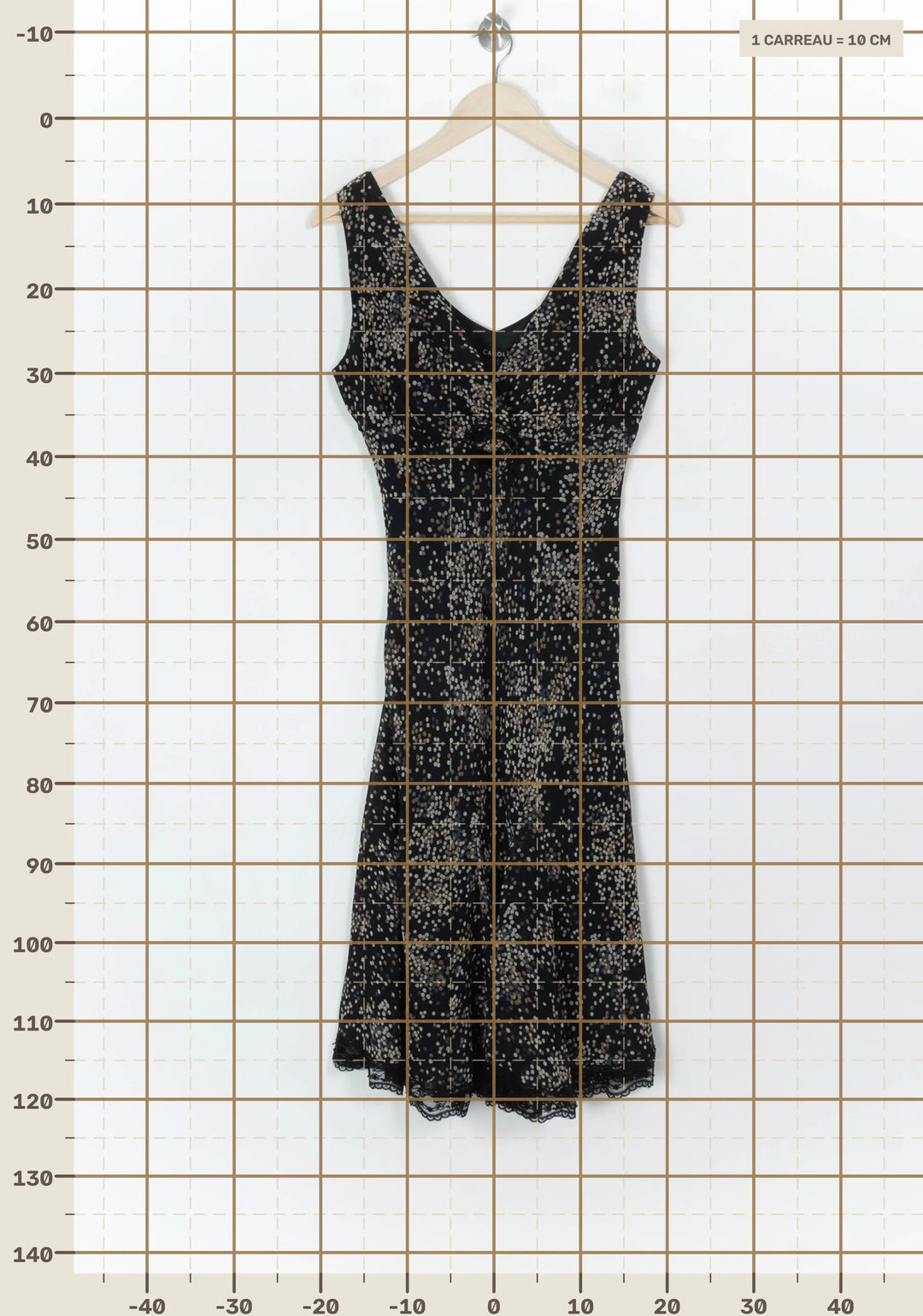 Robe Midi Noire et Beige - Taille L/40 de la marque Caroll | PARAD123812 - Vendu par Paradigme - Image 4