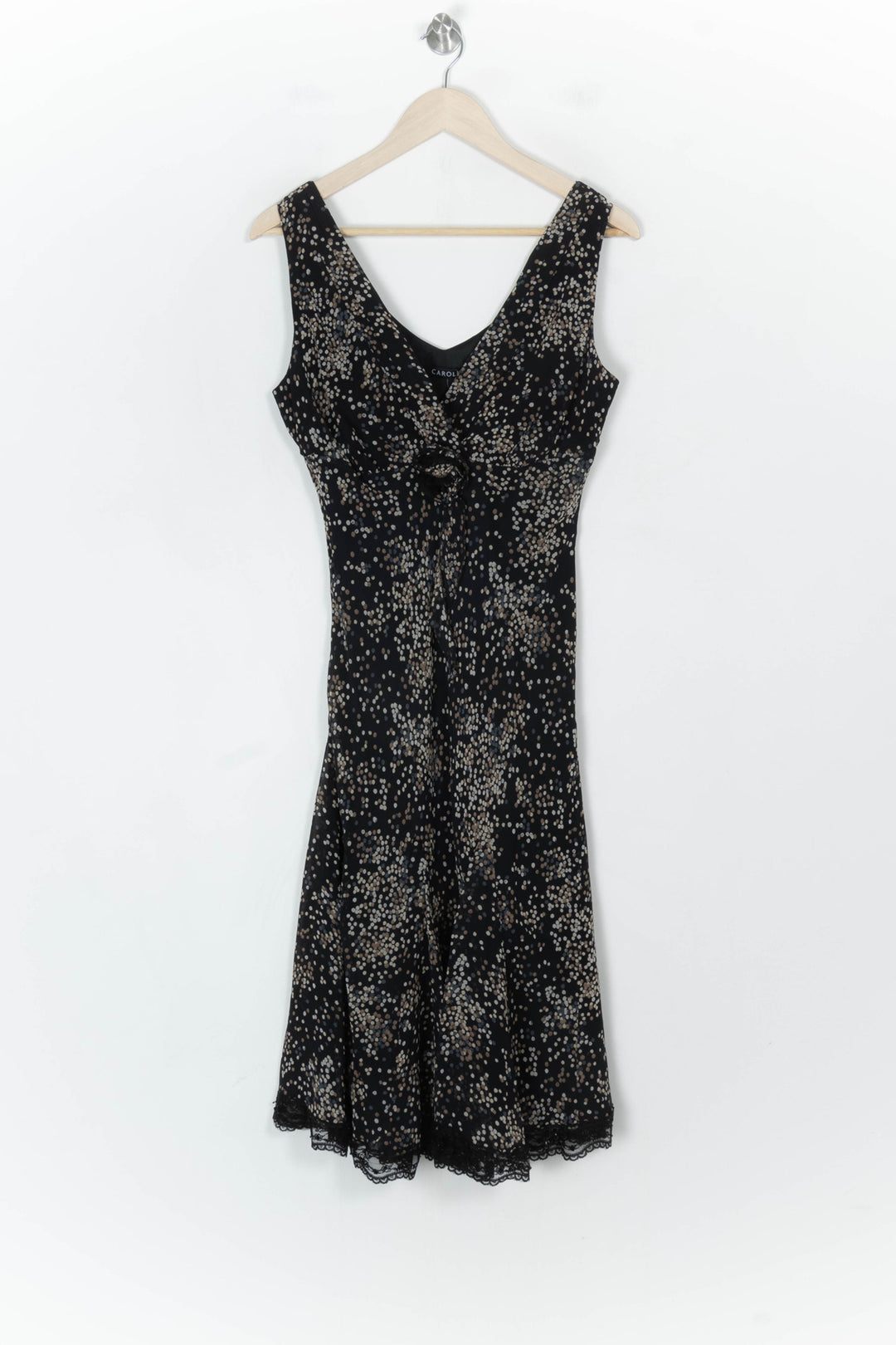 Robe Midi Noire et Beige - Taille L/40 de la marque Caroll | PARAD123812 - Vendu par Paradigme - Image 2