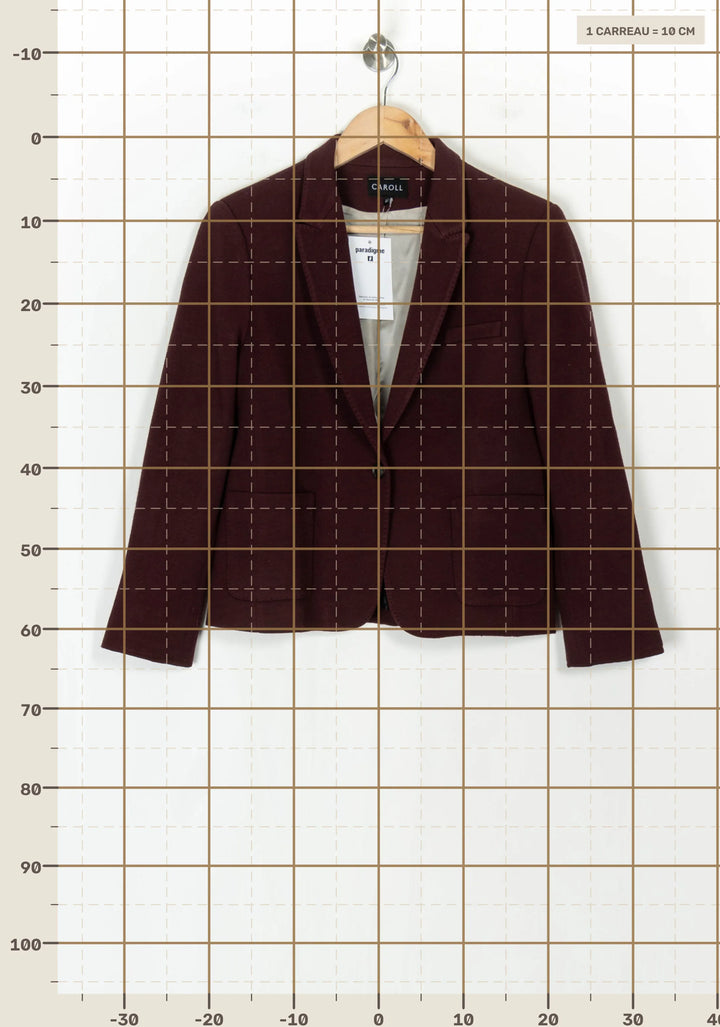 Blazer Bordeaux - Taille XL/42 de la marque Caroll | PARAD123817 - Vendu par Paradigme - Image 4