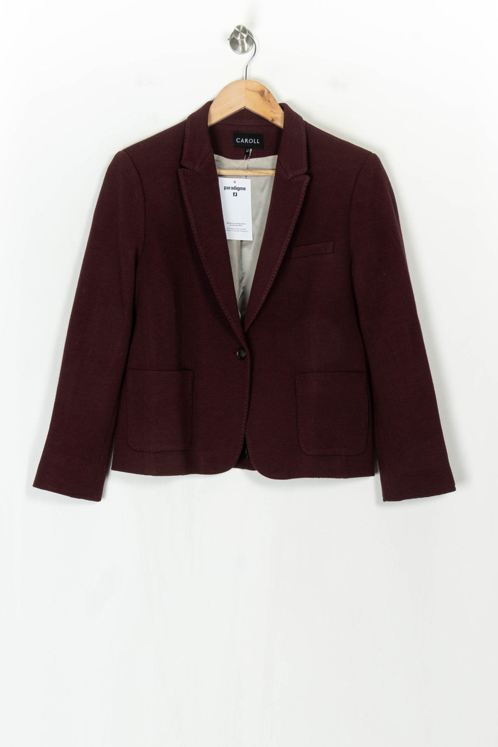 Blazer Bordeaux - Taille XL/42 de la marque Caroll | PARAD123817 - Vendu par Paradigme - Image 2
