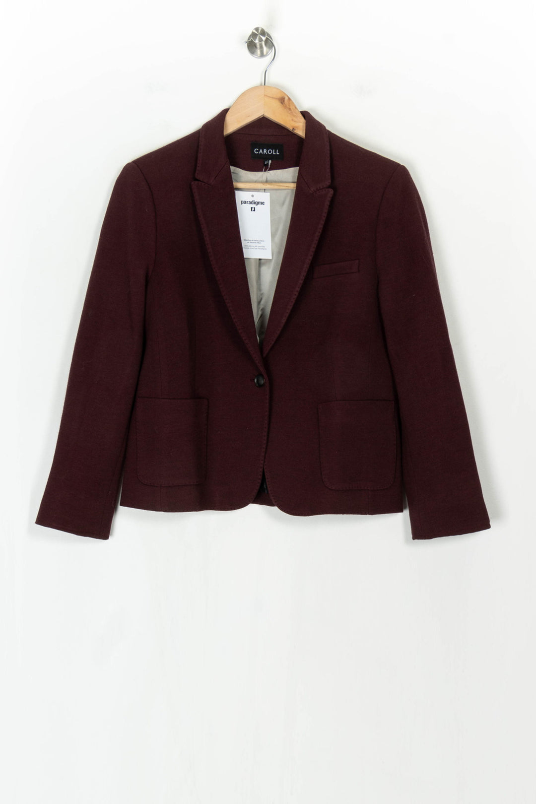 Blazer Bordeaux - Taille XL/42 de la marque Caroll | PARAD123817 - Vendu par Paradigme - Image 2