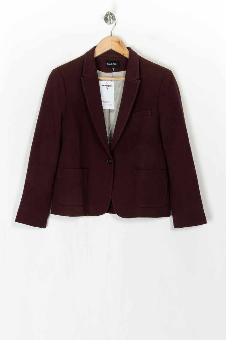 Blazer Bordeaux - Taille XL/42 de la marque Caroll | PARAD123817 - Vendu par Paradigme - Image 2