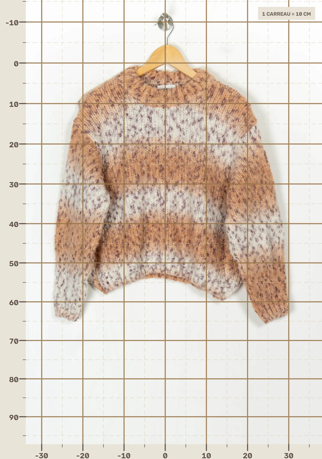 Pull Marron et Beige - Taille S/36 de la marque Bimba y Lola | PARAD123821 - Vendu par Paradigme - Image 4
