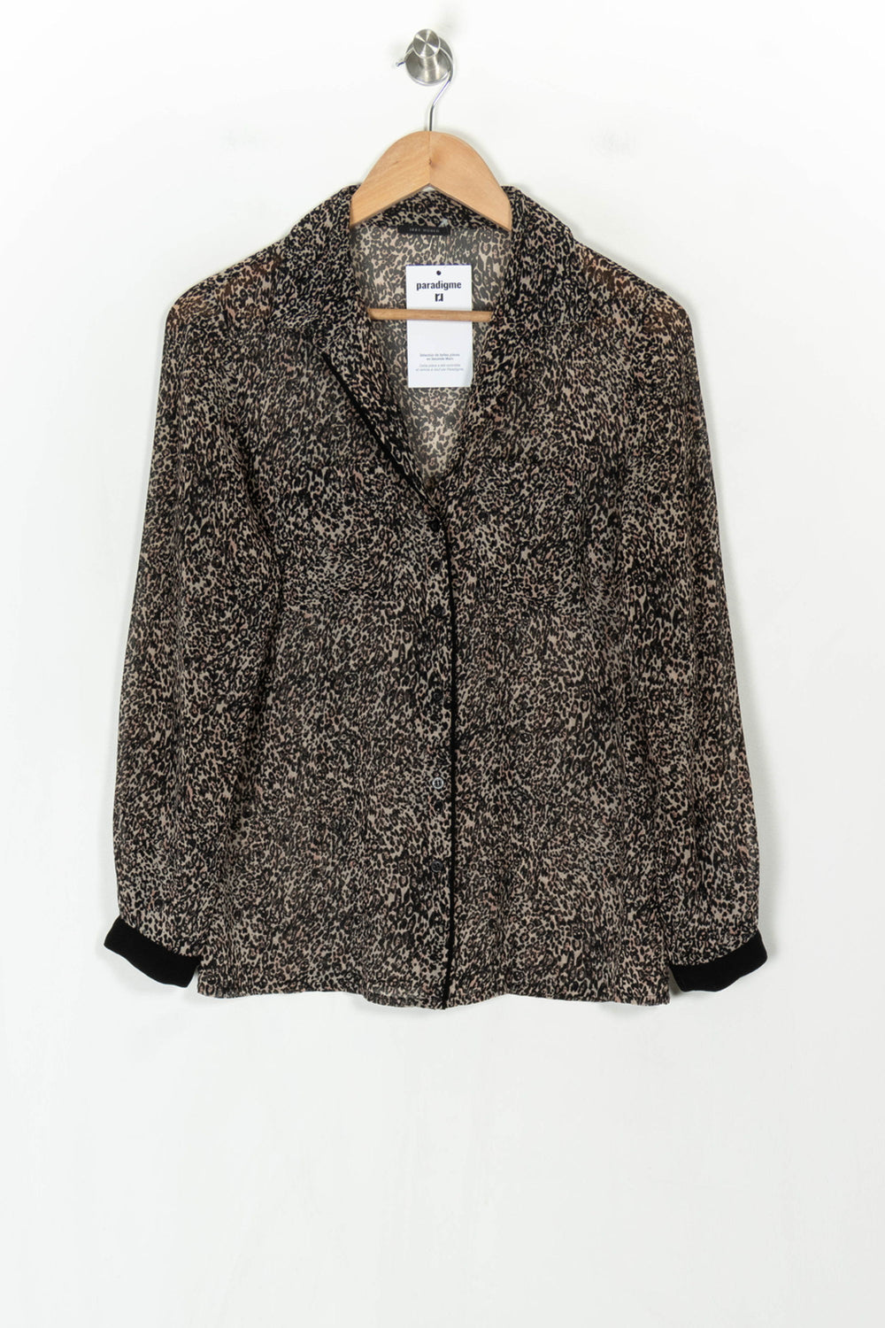 Chemise Beige et Noire - Taille XS/34 de la marque IKKS | PARAD123824 - Vendu par Paradigme - Image 2