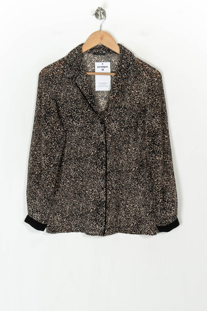 Chemise Beige et Noire - Taille XS/34 de la marque IKKS | PARAD123824 - Vendu par Paradigme - Image 2