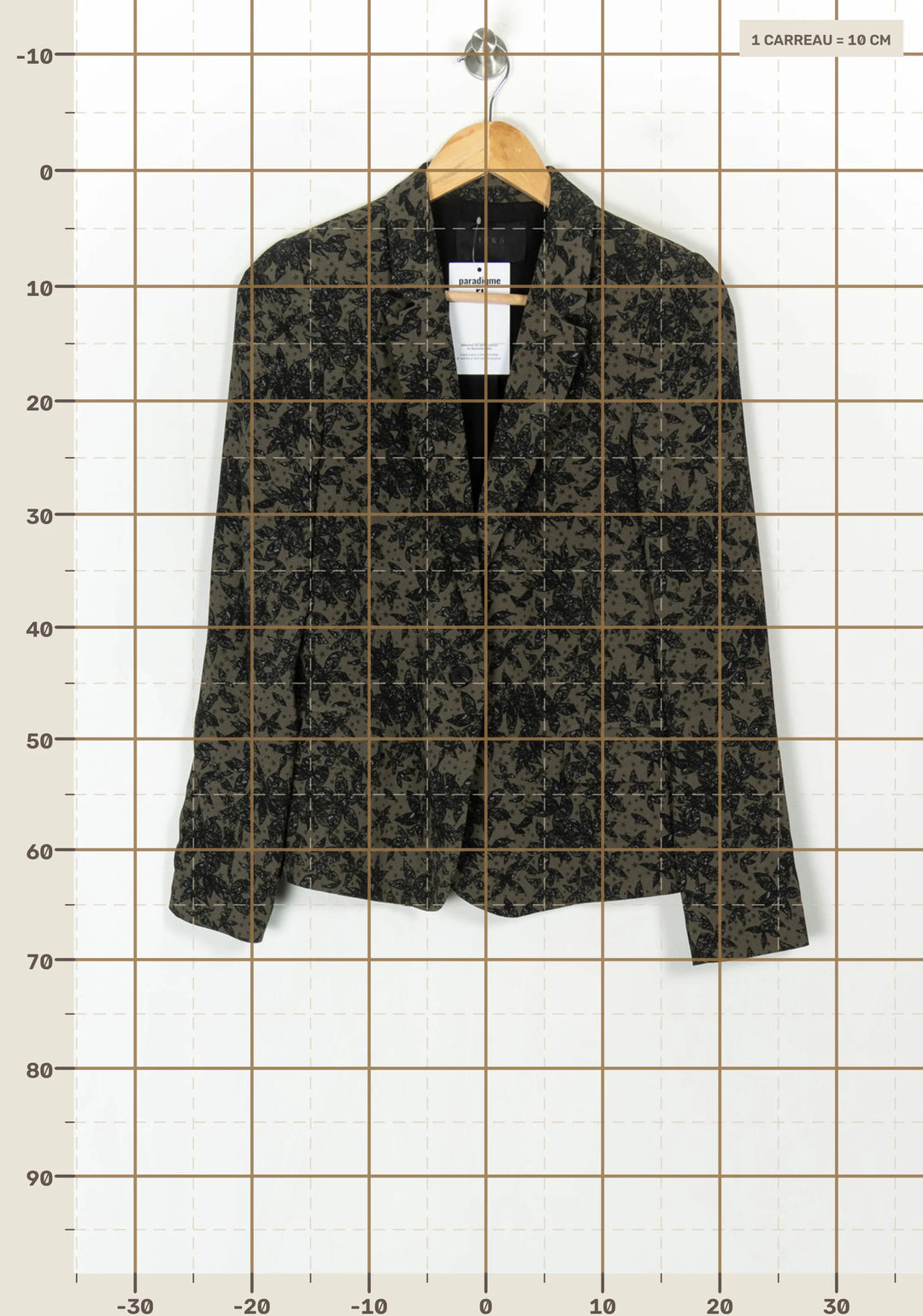 Veste Kaki et Noire - Taille S/36 de la marque IKKS | PARAD123825 - Vendu par Paradigme - Image 4