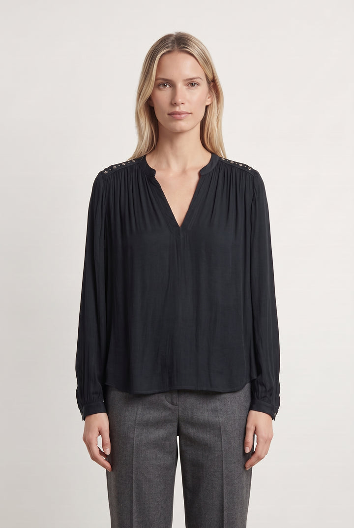 Blouse Noire - Taille S/36 de la marque IKKS | PARAD123834 - Vendu par Paradigme - Image 1