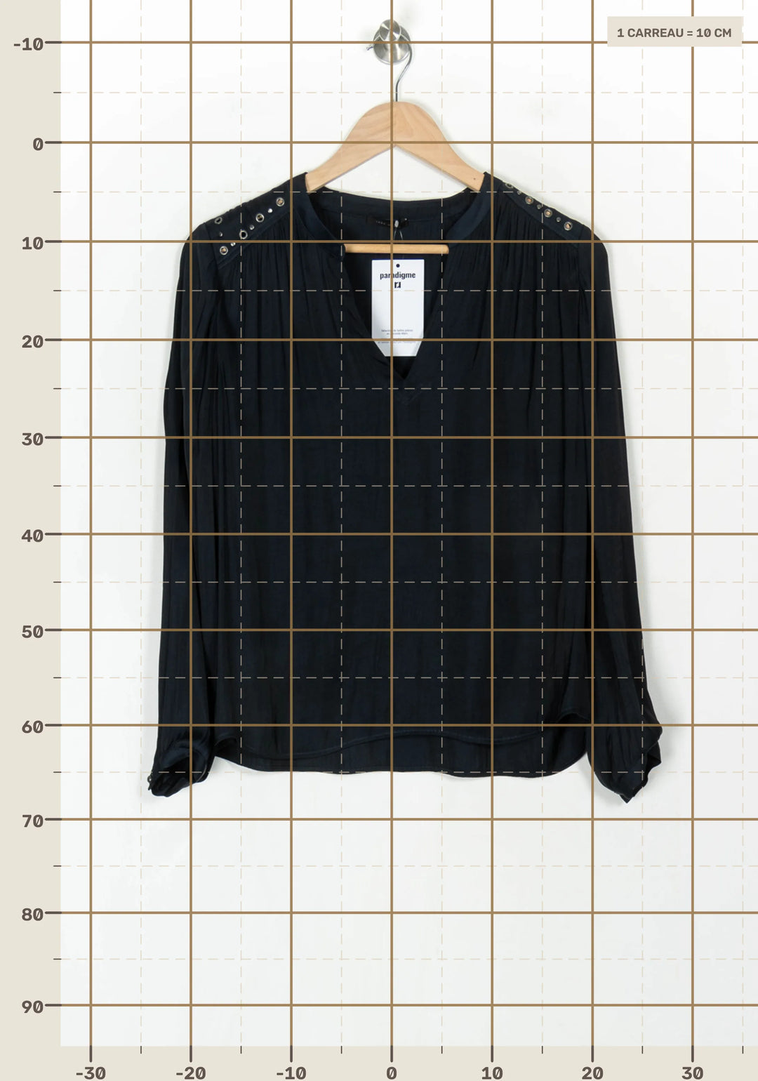 Blouse Noire - Taille S/36 de la marque IKKS | PARAD123834 - Vendu par Paradigme - Image 4