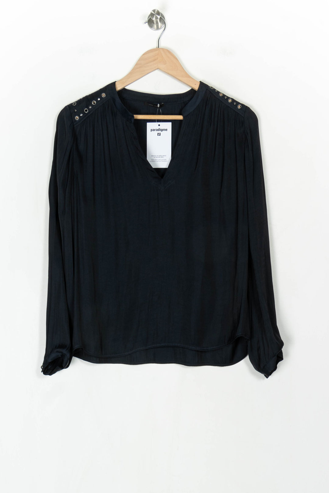 Blouse Noire - Taille S/36 de la marque IKKS | PARAD123834 - Vendu par Paradigme - Image 2