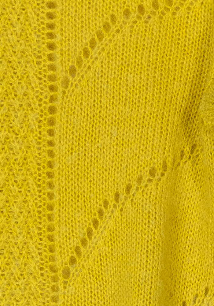 Pull Ajouré Jaune - Taille XS/34 de la marque Bérénice | PARAD123835 - Vendu par Paradigme - Image 3