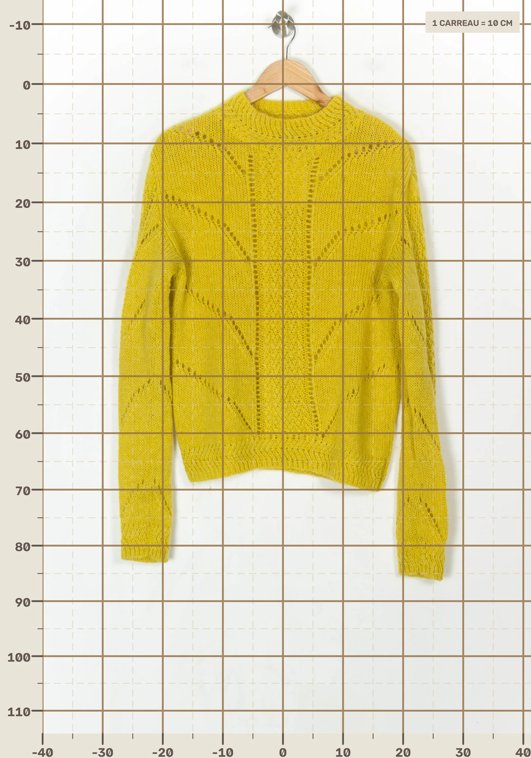 Pull Ajouré Jaune - Taille XS/34 de la marque Bérénice | PARAD123835 - Vendu par Paradigme - Image 4