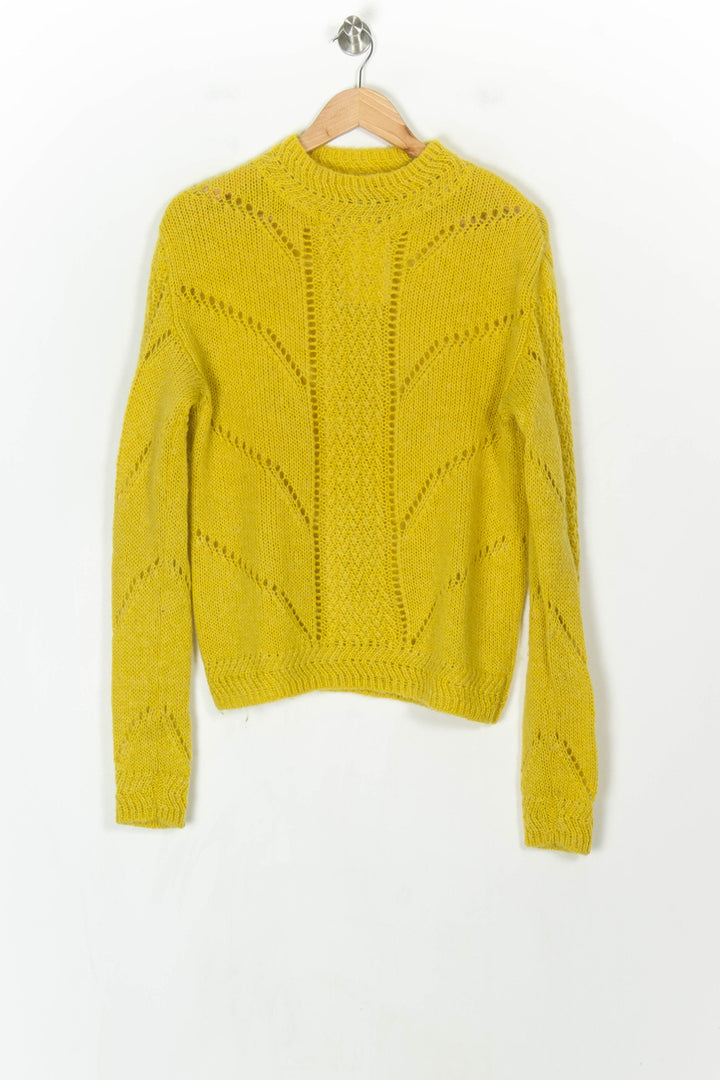 Pull Ajouré Jaune - Taille XS/34 de la marque Bérénice | PARAD123835 - Vendu par Paradigme - Image 2