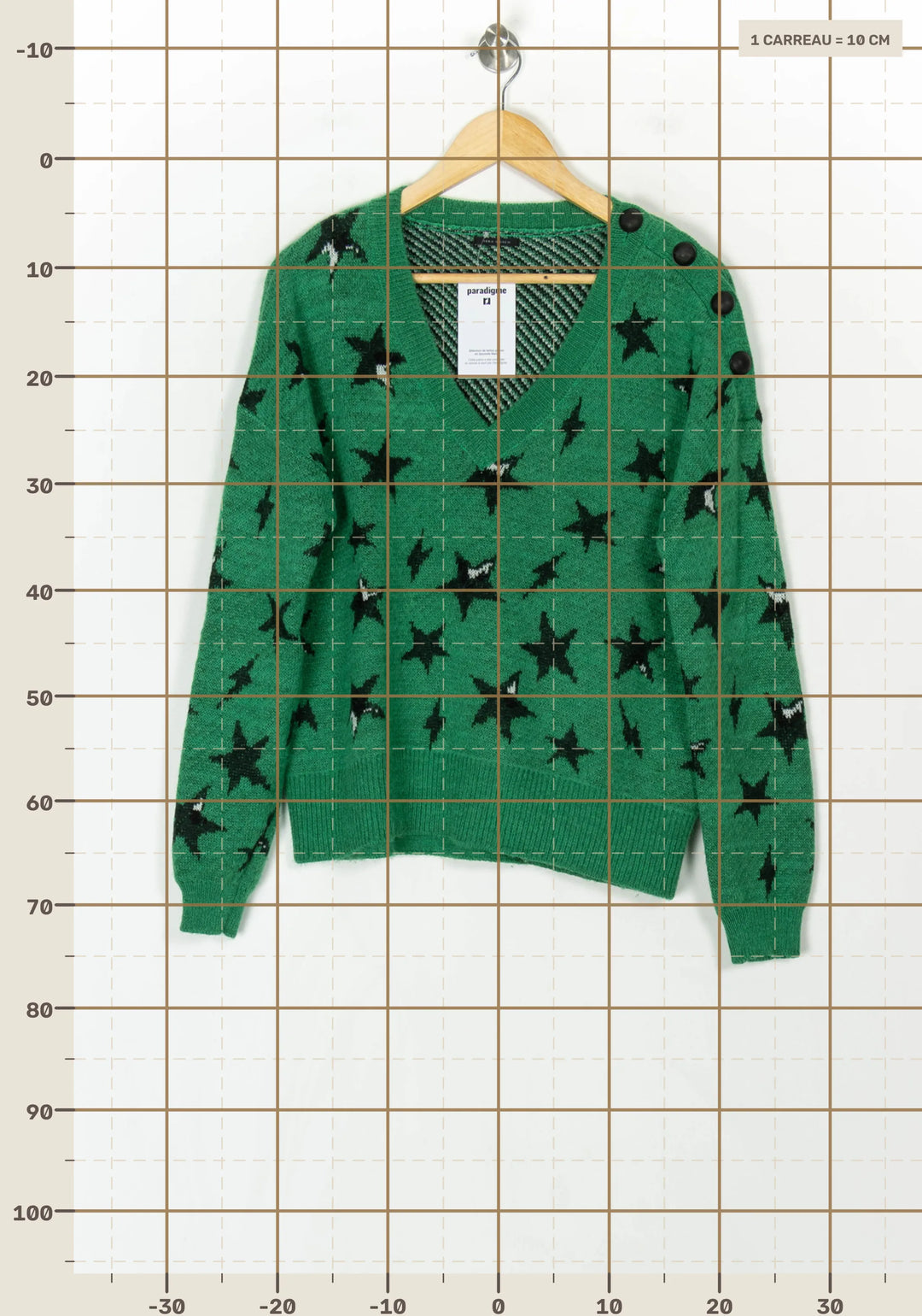 Pull Vert et Noir - Taille XS/34 de la marque IKKS | PARAD123836 - Vendu par Paradigme - Image 4