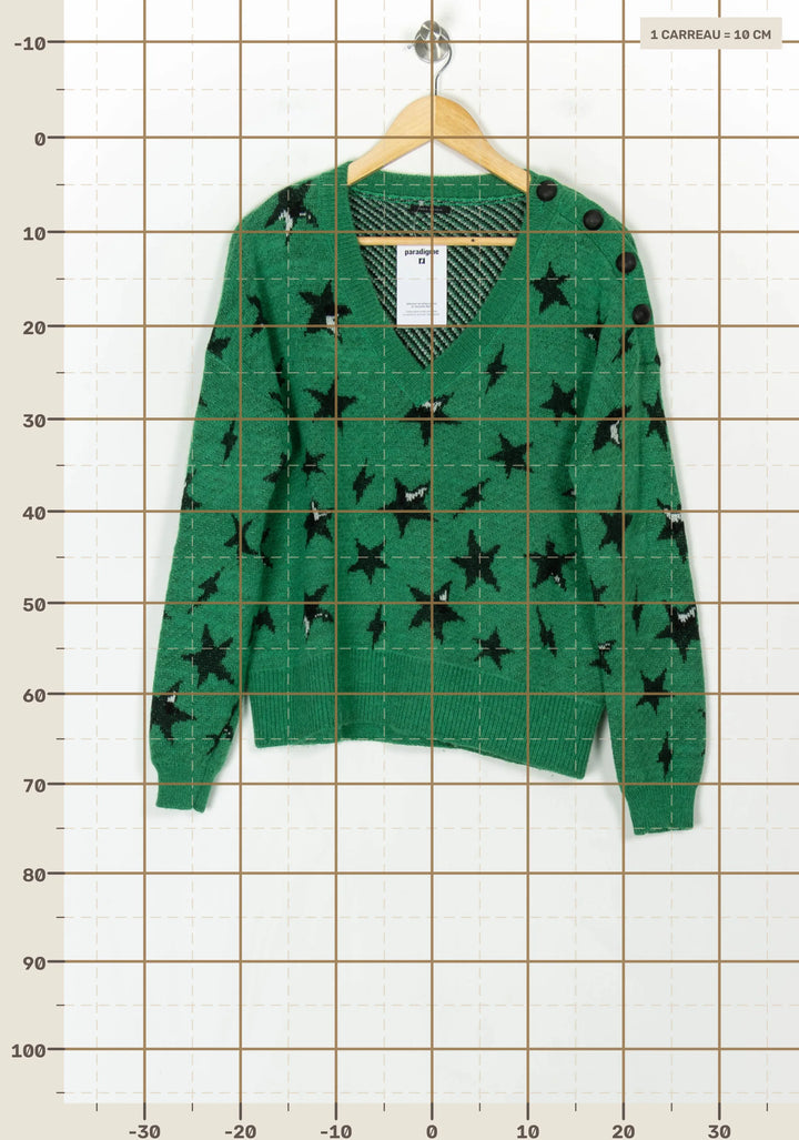Pull Vert et Noir - Taille XS/34 de la marque IKKS | PARAD123836 - Vendu par Paradigme - Image 4
