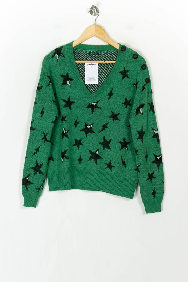 Pull Vert et Noir - Taille XS/34 de la marque IKKS | PARAD123836 - Vendu par Paradigme - Image 2