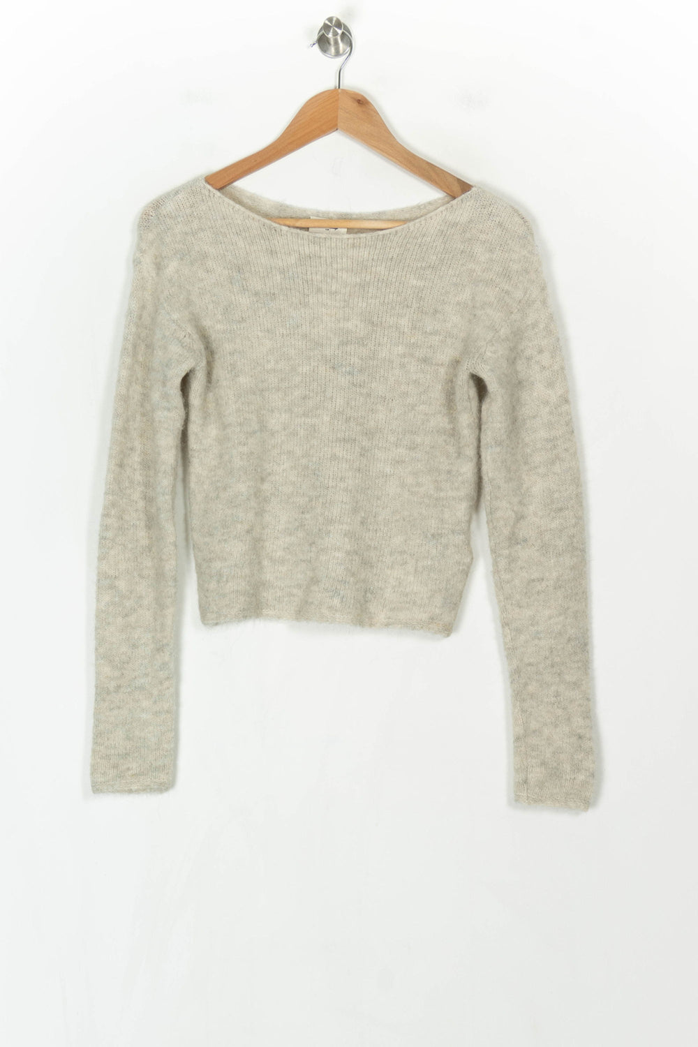 Pull Col Rond Beige - Taille S/36 de la marque American Vintage | PARAD123841 - Vendu par Paradigme - Image 2