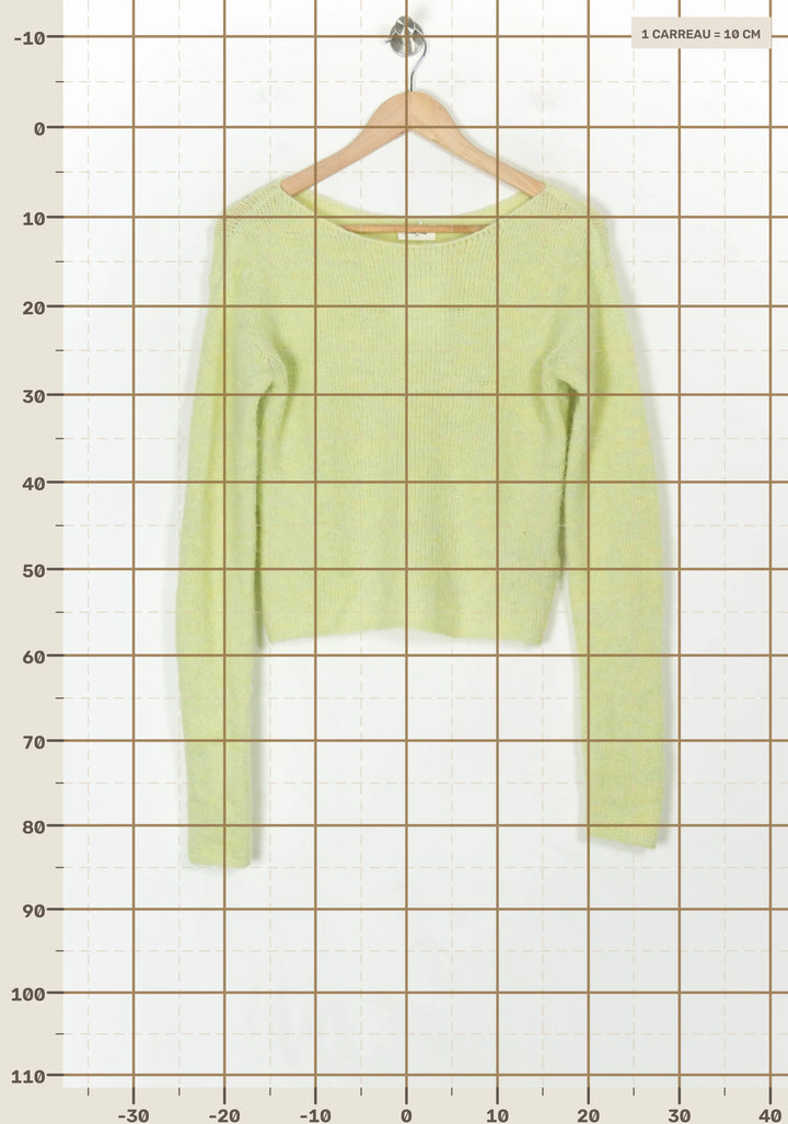 Pull Vert Clair - Taille S/36 de la marque American Vintage | PARAD123842 - Vendu par Paradigme - Image 4