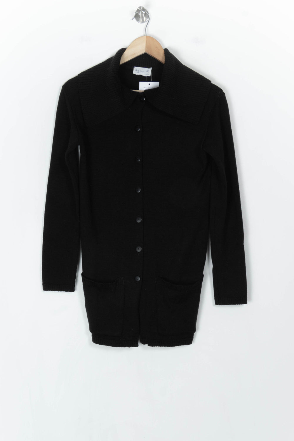 Cardigan Noir - Taille S/36 de la marque Agnès b. | PARAD123843 - Vendu par Paradigme - Image 2