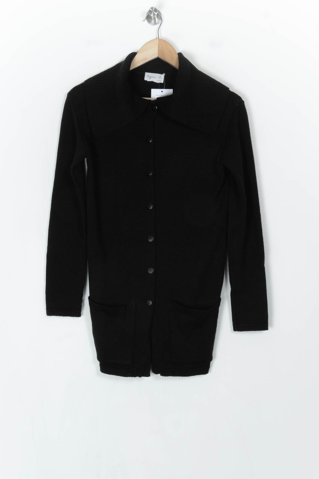 Cardigan Noir - Taille S/36 de la marque Agnès b. | PARAD123843 - Vendu par Paradigme - Image 2