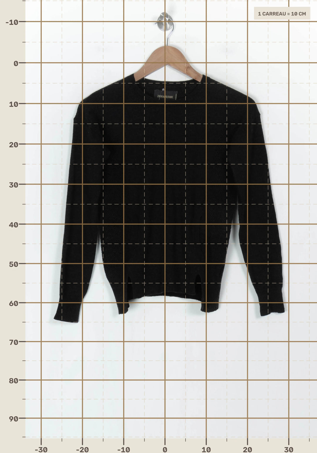 Pull Noir - Taille S/36 de la marque Zadig&amp;Voltaire | PARAD123846 - Vendu par Paradigme - Image 4