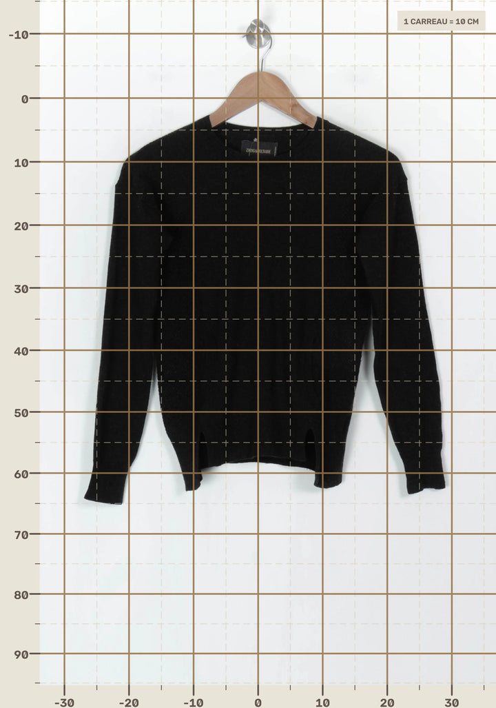 Pull Noir - Taille S/36 de la marque Zadig&amp;Voltaire | PARAD123846 - Vendu par Paradigme - Image 4