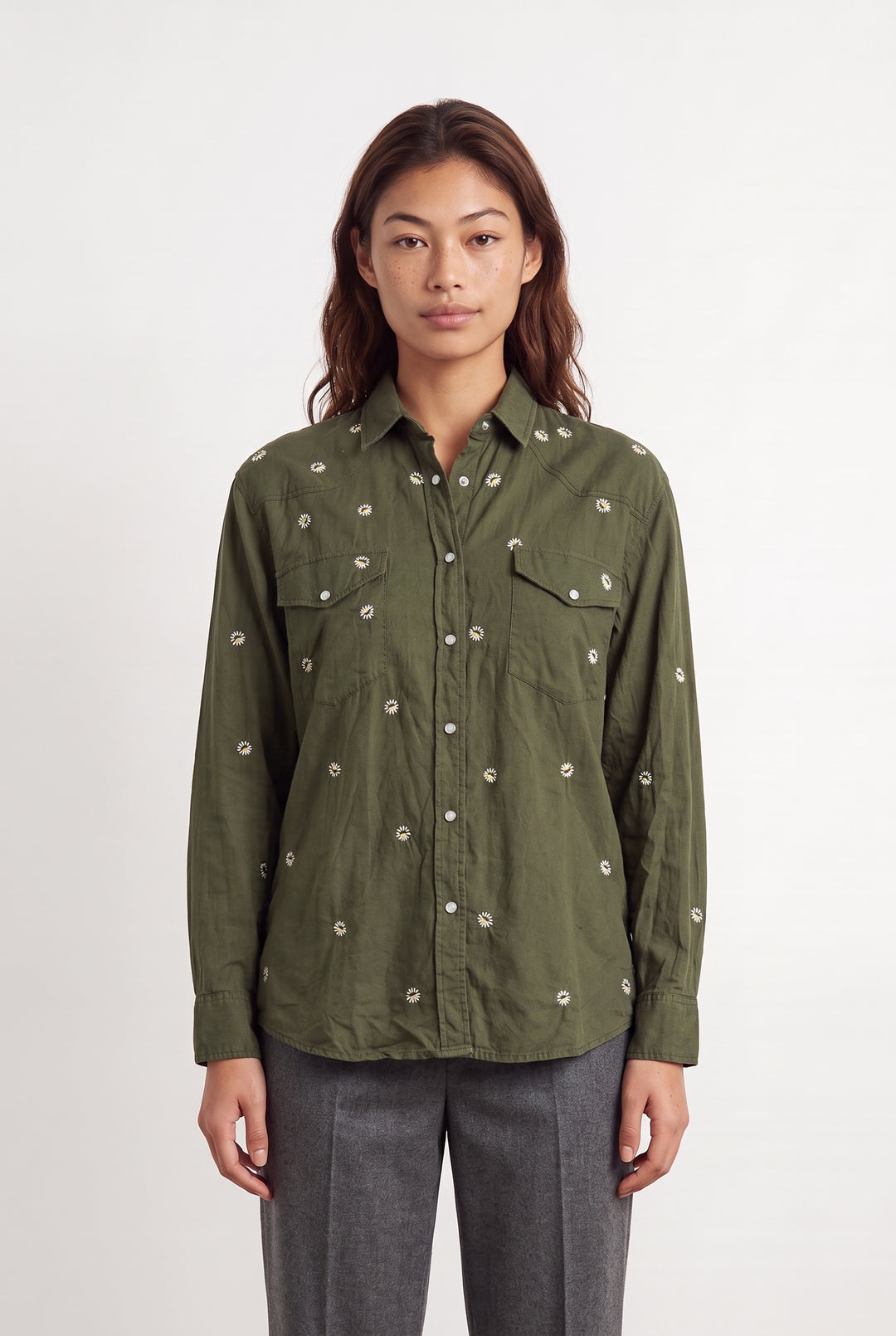 Chemise Verte - Taille S/36 de la marque The Kooples | PARAD123849 - Vendu par Paradigme - Image 1