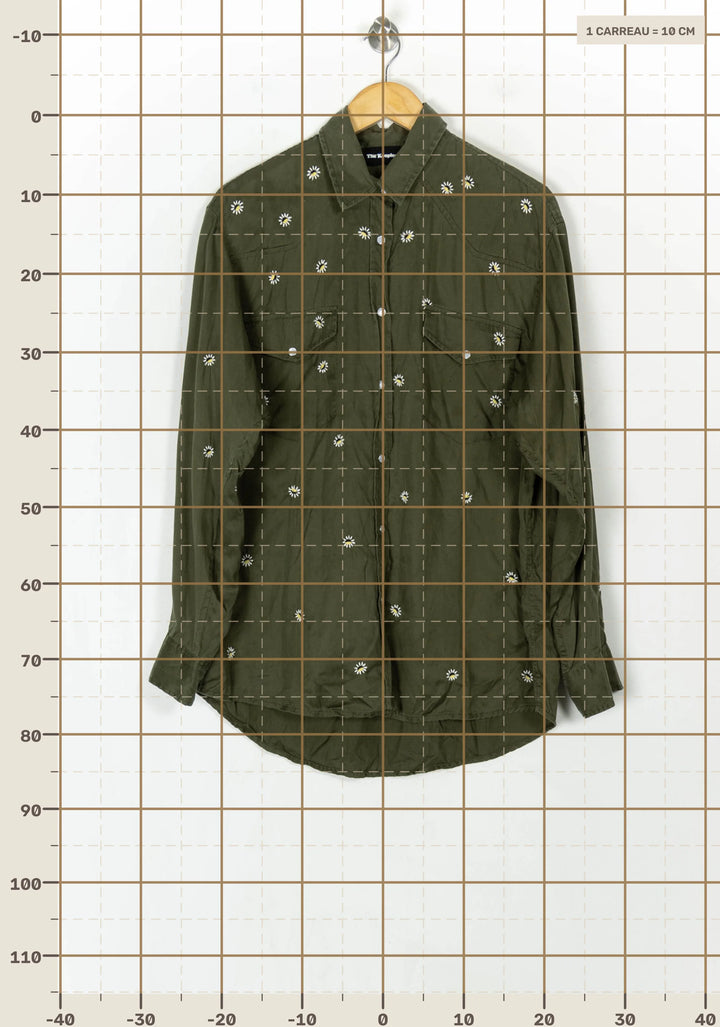 Chemise Verte - Taille S/36 de la marque The Kooples | PARAD123849 - Vendu par Paradigme - Image 4