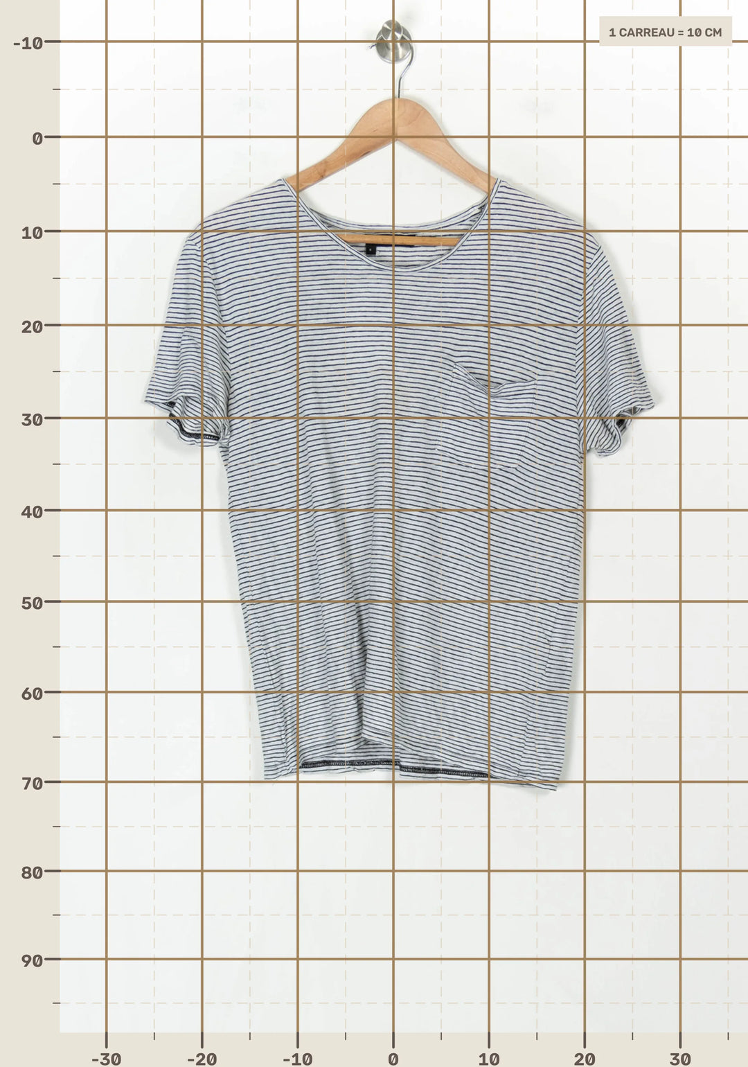 Tee-shirt Blanc et Bleu - Taille S/36 de la marque The Kooples | PARAD123850 - Vendu par Paradigme - Image 4