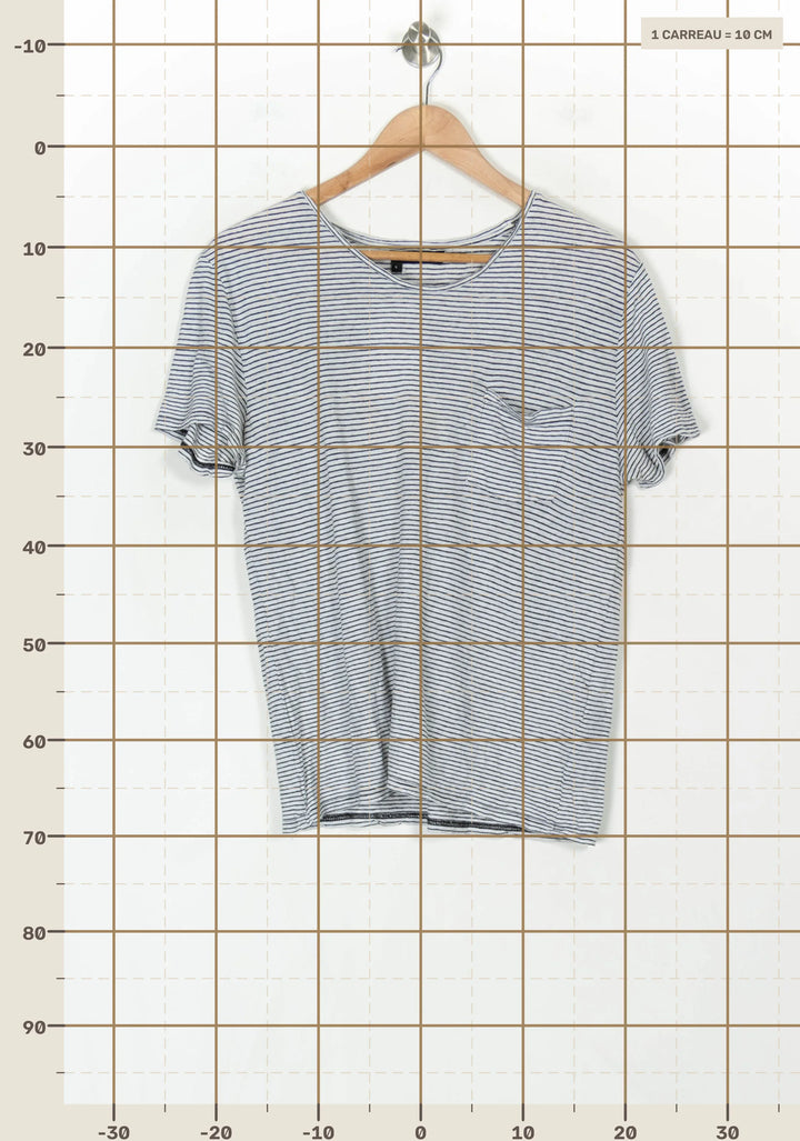 Tee-shirt Blanc et Bleu - Taille S/36 de la marque The Kooples | PARAD123850 - Vendu par Paradigme - Image 4
